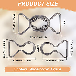 12 шт. пряжки для ремня из сплава 3 цветов FIND-OC0002-91B