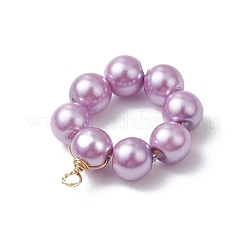 5 шт. 5-х цветные подвески из круглых бусин с жемчужинами из окрашенного стекла&nbsp;PALLOY-JF04162-01