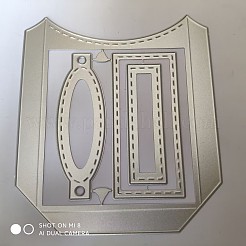 Наклейка рамка из углеродистой стали умирает трафареты&nbsp;DIY-F032-07