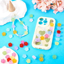 100шт 10 цвета прозрачные акриловые бусины&nbsp;TACR-TA0001-44