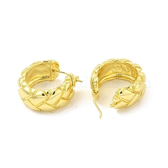 女性のための真鍮菱形フープ イヤリング  ライトゴールド  26.5x23.5x11mm  ピン：0.6mm&nbsp;EJEW-E273-15LG