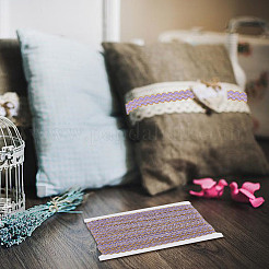 Волнистая кружевная лента из полиэстера и филиграни OCOR-WH0082-211B