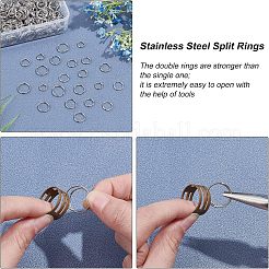 500 шт. 5 разъемных кольца из нержавеющей стали 304 STAS-UN0026-11