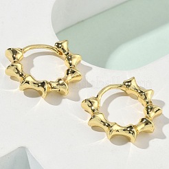 Латунные серьги обруча EJEW-F383-05G