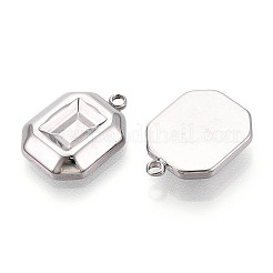 Cabochon-Fassungen für Anhänger aus Edelstahl 304&nbsp;STAS-T065-85P