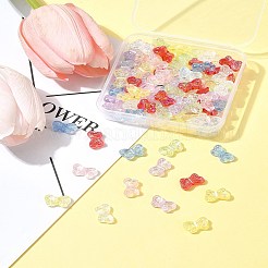 105 шт. 7-цветные переливающиеся прозрачные акриловые бусины с УФ-покрытием OACR-FS0001-88