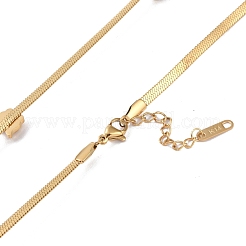 Ионное покрытие (ip) 304 нержавеющая сталь змея цепи ожерелья&nbsp;NJEW-G081-13G