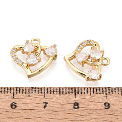 Подвески из латуни с прозрачным фианитом KK-T077-53G