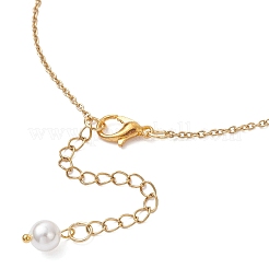 Женские ожерелья из круглых бусин с ракушечным жемчугом и натуральным аметистом NJEW-JN05635