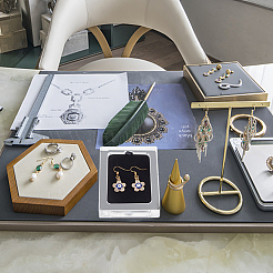 Прямоугольный прозрачный акриловый поднос для украшений PDIS-WH0003-01