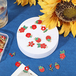 80шт 8 стиля подвески из сплава с эмалью&nbsp;ENAM-CA0001-90