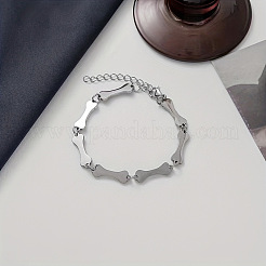 Punk-Armbänder aus 304er Edelstahl mit Knochengliedern für Damen&nbsp;WGFA9DF-01