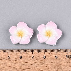 Кабошоны из непрозрачной смолы в виде цветка плюмерии CRES-T025-30C-02