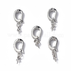 Застежка с латунным кристаллом и стразами KK-P223-29P