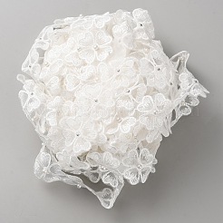 Polyester-Blumenspitzenbesatzband&nbsp;OCOR-WH0100-66