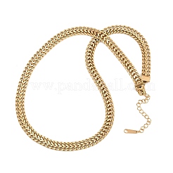 Женские ожерелья из двух цепочек панцирного плетения из нержавеющей стали 304 толщиной 6.5 мм&nbsp;LS-NJEW-G179-07G