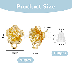 50 шт. Сплав серьги-гвоздики&nbsp;FIND-DC0007-50