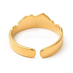 Ионное покрытие(ip) 304 нержавеющая сталь горный открытый манжета кольцо для женщин&nbsp;RJEW-E063-09G