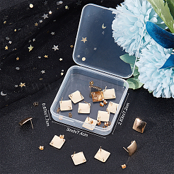 20 шт. латунные серьги-гвоздики&nbsp;KK-BBC0003-36