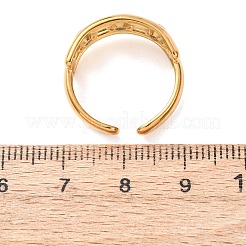 Manschettenringe aus Edelstahl 304 mit klaren Zirkonia im Pavé-Stil&nbsp;RJEW-D356-02G