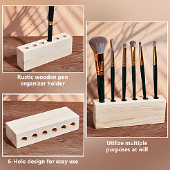 4 portalápices de madera de escritorio con 6 agujeros&nbsp;ODIS-OC0001-79