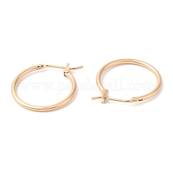 Латунные английском замке Серьги-кольца&nbsp;X-EJEW-Q765-02G