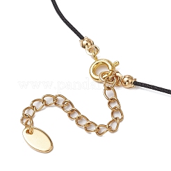 Ожерелья с подвеской в виде тыквы из натурального селенита NJEW-JN05246-03