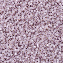 MIYUKIデリカビーズ  シリンダー  日本製シードビーズ  11/0  (db1457) シルバーラインのペールローズオパール  1.3x1.6mm  穴：0.8mm  約20000個/袋  100 G /袋&nbsp;SEED-J020-DB1457