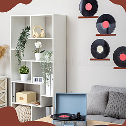 Rechteckiger Wandhalter für Schallplatten aus Holz&nbsp;AJEW-WH0485-94
