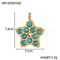 Подвески из нержавеющей стали 304 с микропаве из кубического циркония&nbsp;STAS-OY008-67G