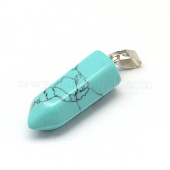 Кулоны из натуральных и синтетических камней-карандашей&nbsp;G-R220-28