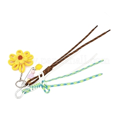 Подвесные украшения ручной работы из плетеных и полиэстеровых шнуров&nbsp;HJEW-JM04421-03