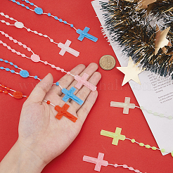 Светящиеся пластиковые ожерелья с подвесками&nbsp;NJEW-DC0001-06A