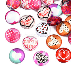 Кабошоны из стекла&nbsp;GGLA-WHC0001-06