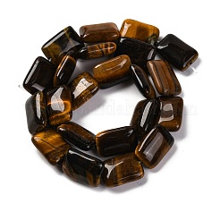 Природных тигровый глаз бисер нитей G-T047-B22-01
