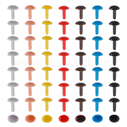 Gorgecraft 112 шт. 7 цвета ремесленные пластиковые кукольные глаза, иглы для валяния глаз, для изготовления кукол, разноцветные, 8.5x6.5x5 мм, штифты : 2 мм, 16 шт / цвет