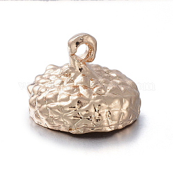 Ciondoli in lega di zinco a tema autunnale, testa di ghianda, oro chiaro, 11x15mm, Foro: 1.6 mm
