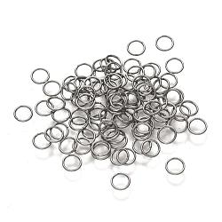 304 Edelstahl offenen Ringe springen, Ring, Edelstahl Farbe, 24 Gauge, 4x0.5 mm, ca. 3 mm Innendurchmesser, ca. 1160 Stk. / 20 g