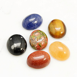 Cabuchones de piedras preciosas, oval, piedra mezclada, 10x8x4mm