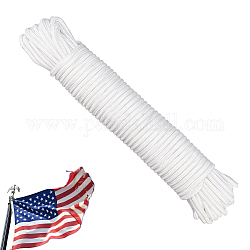 Corde intrecciate in nylon, tondo, bianco, 6.5mm, circa 32.81 iarde (30 m)/fascio