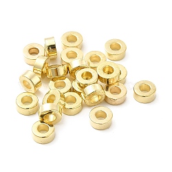 Ccb perline di plastica, Rotondo piatto / disco, oro, 7x3mm, Foro: 3 mm