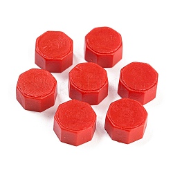 Уплотнительные восковые частицы для штампа с печатью, восьмиугольник, красные, 9x5 мм, около 1500 шт / упаковка