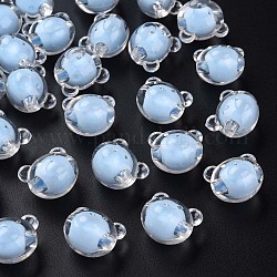 Perline acrilico trasparente, perline in perline, orso, blu fiordaliso, 16x18x15.5mm, Foro: 3 mm, circa 220pcs/500g