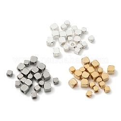 Unicraftale 60 pz 6 stile 304 perline in acciaio inossidabile, quadrato, colore misto, 3~4x3~4x3~4mm, Foro: 1.6~2 mm, 10pcs / style
