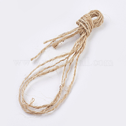 Corda di iuta, corda di iuta, spago di iuta, per fare gioielli, tan, 1mm, circa 0.57~0.61 iarda (0.525~0.56 m)/filo