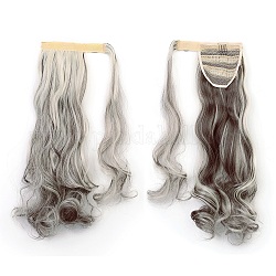 Волшебная паста для наращивания длинных вьющихся волос «конский хвост», термостойкое высокотемпературное волокно, обернуть вокруг хвоста синтетический парик, для женщин, светло-коричневый, 21.65 дюйм