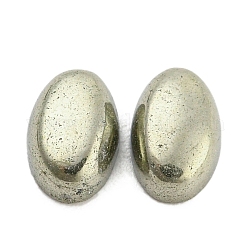 Cabochons de pyrite naturelle, ovale, 6x4x2.5mm
