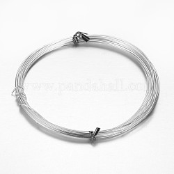 Round Aluminum Wire, Bendable Metal Craft Wire, for Beading Jewelry Craft Making, Silver, 15 Gauge, 1.5mm, about 32.8 Feet(10m)/roll