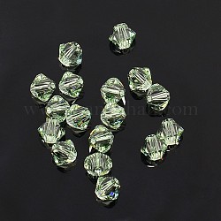 Austrian Crystal Beads, 5301 5mm, Bicone, chrysolite, Size: about 5mm long, 5mm wide, Hole: 1mm