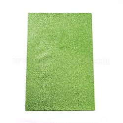 Tessuto in pelle glitterata, tessuto autoadesivo, per borse per scarpe cucito patchwork applicazioni fai da te, verde giallo, 30x20x0.1cm